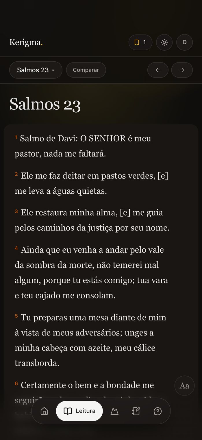 Salmo 23 no tema escuro